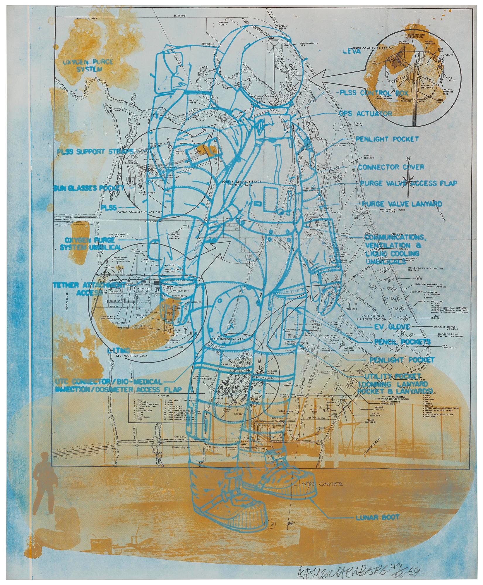 Robert Rauschenberg, "Trust Zone (Stoned Moon Series)".