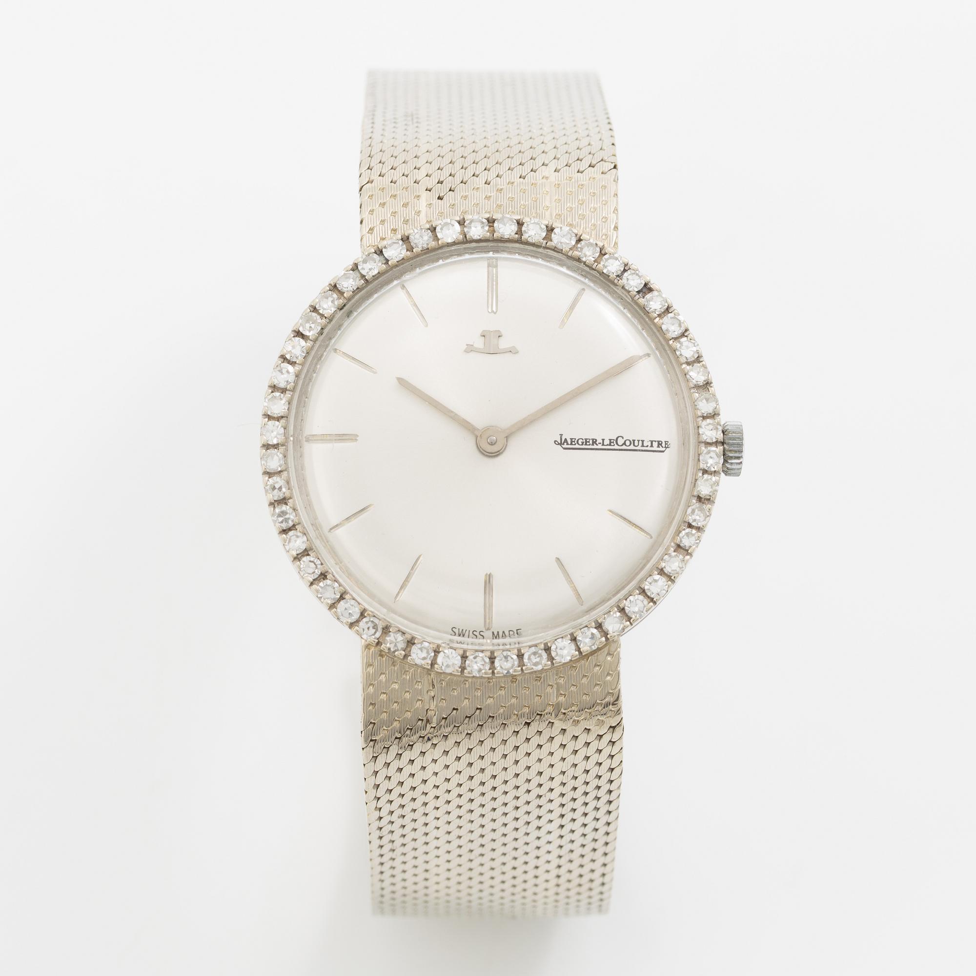 Wristwatch, 18K white gold/diamonds, 34 mm.
