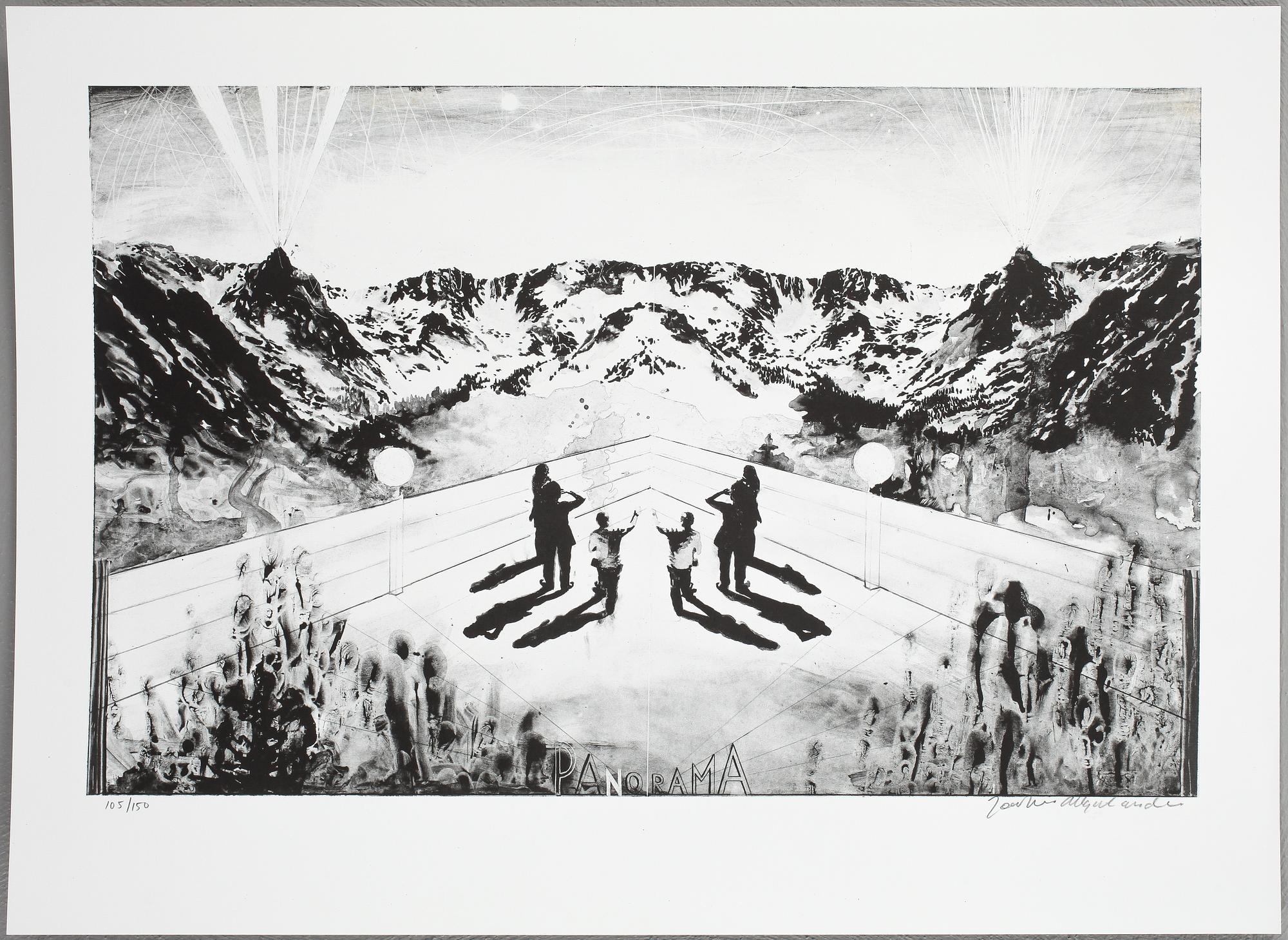 JOAKIM ALLGULANDER. Färglitografi. Signerad och numrerad 105/150.