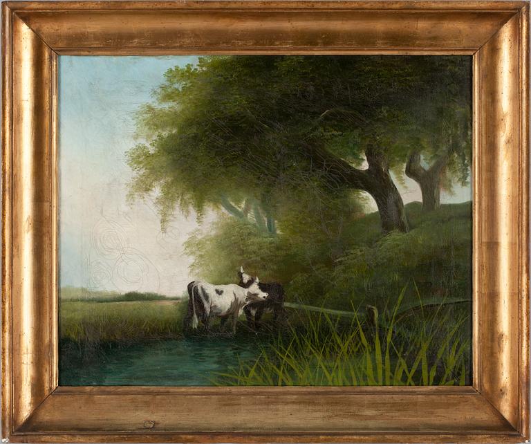 OKÄND KONSTNÄR, olja på duk, ej sign. 1800/1900-tal.