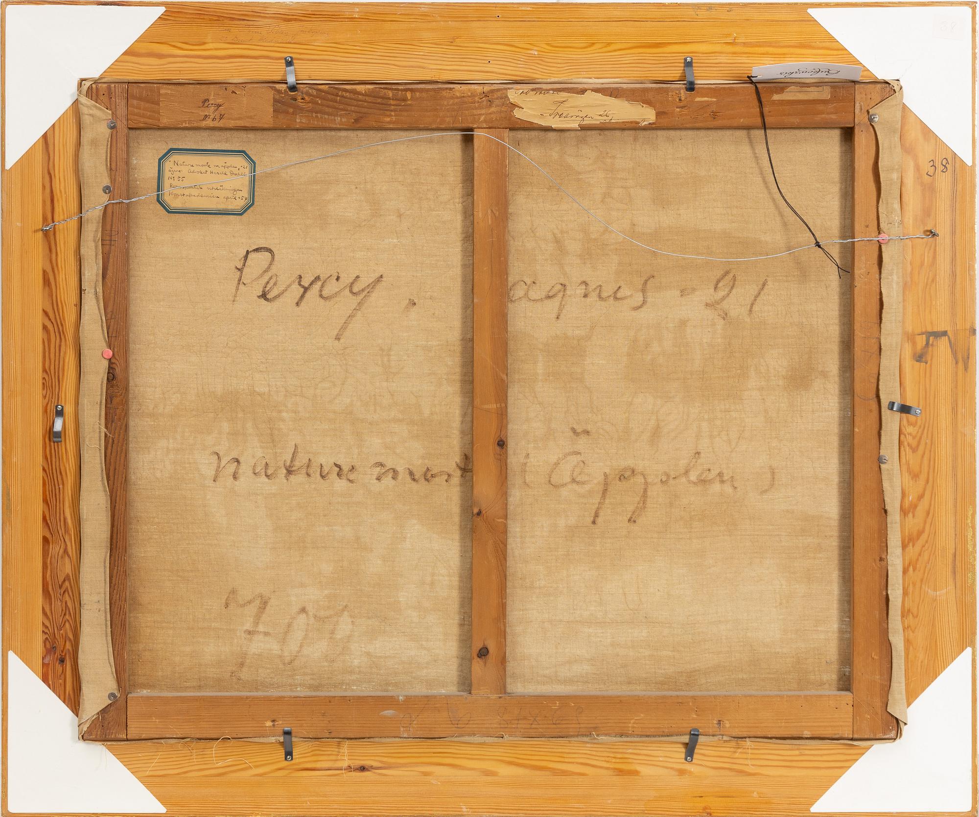 Arthur Percy, "Nature morte med äpplen".