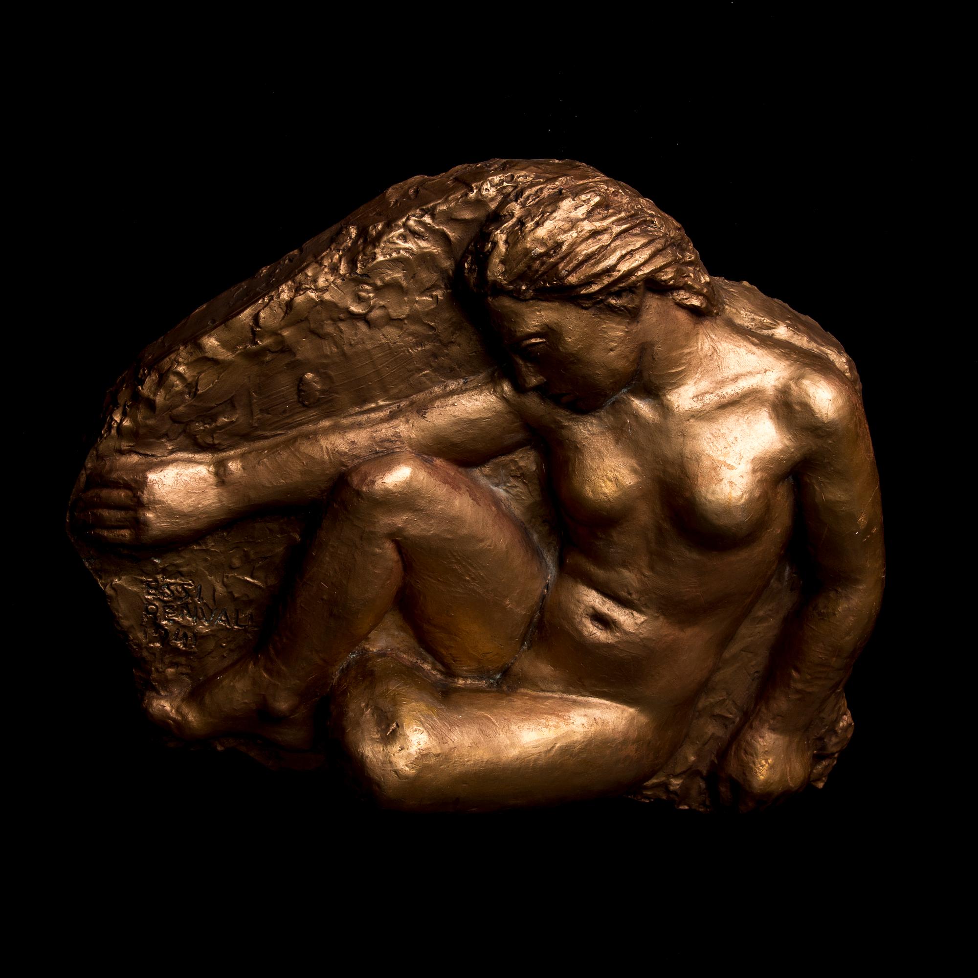 ESSI RENVALL, relief, gips, signerad och daterad 1941 i godset.