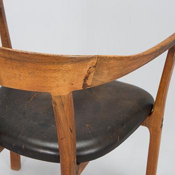Ole Wanscher, A rosewood armchair, model J2883, cabinetmaker AJ Iversen, Denmark 1960s.