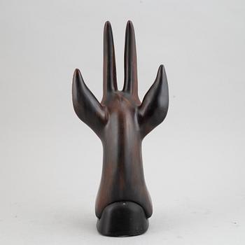 Gunnar Nylund, a unique signed stoneware sculpture, Rörstrand.