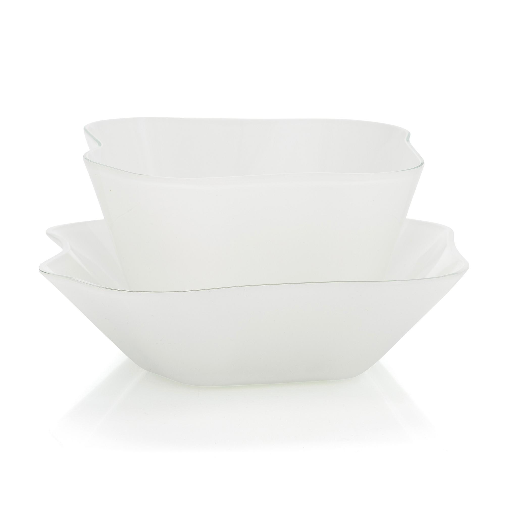 Alvar Aalto, Two parts of 1950's Aalto flower' glass sculpture signed Alvar Aalto Iittala.