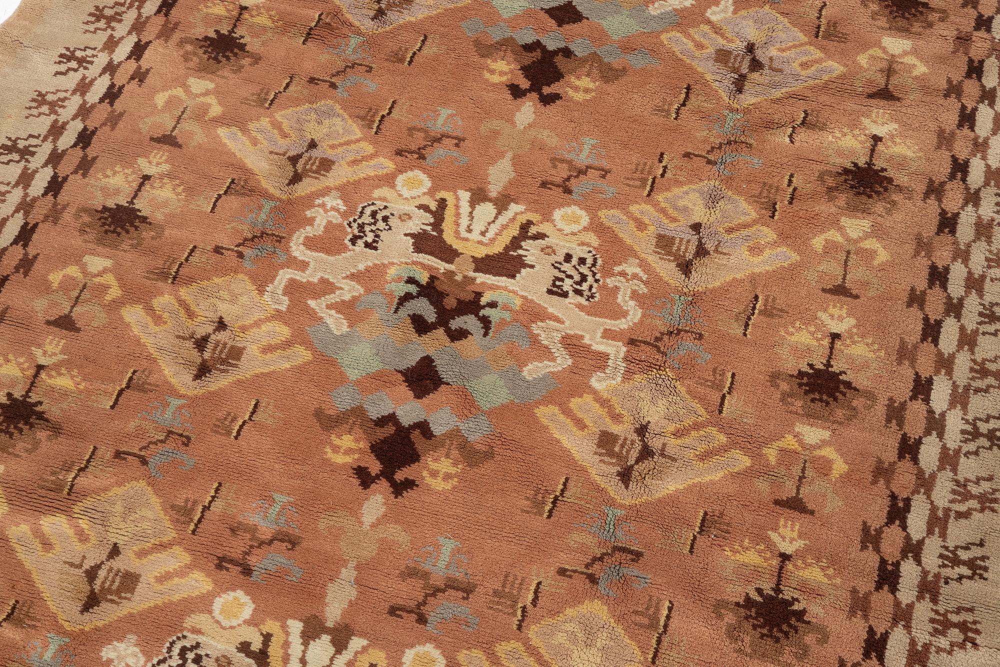 A knotted pile rug, probably Finland, 1930's-40's, c. 295 x 165 cm.
