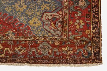A variant of a 'Medallion' Ushak carpet fragment, West Anatolia, c. 260 x 285, late 16th century.