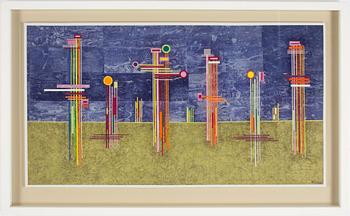 Ture Lidström · TURE LIDSTRÖM, blandteknik/collage, signerad och daterad 1961-64.