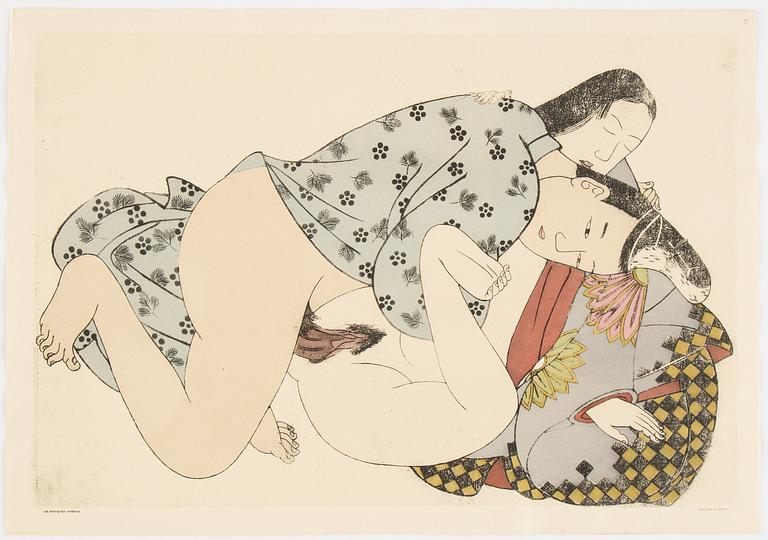 Mapp av Francois Poncetton, Les Erotiques Japonais, Paris, Editions du Siecle, 121 Bouleard Saint-Michel. MCMXXV.