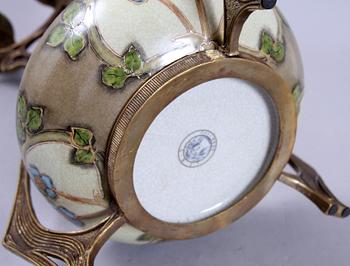 KANDELABER, gulmetall, Jugendstil, 1900/2000-tal.