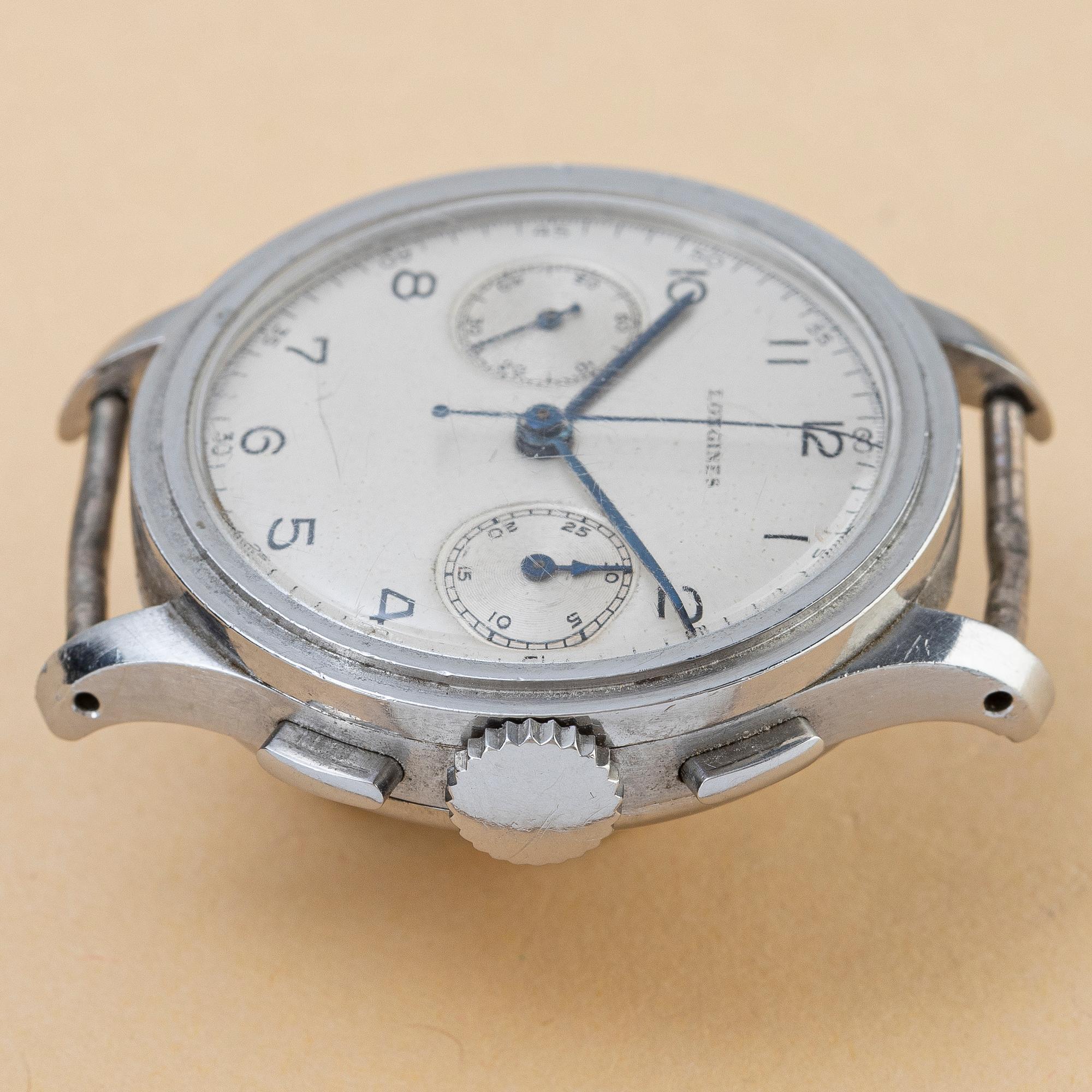 Longines, "Flyback", "13ZN", "Step case", ca 1940.