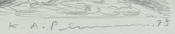 Karl Axel Pehrson, pencil drawing, signed and dated -78.