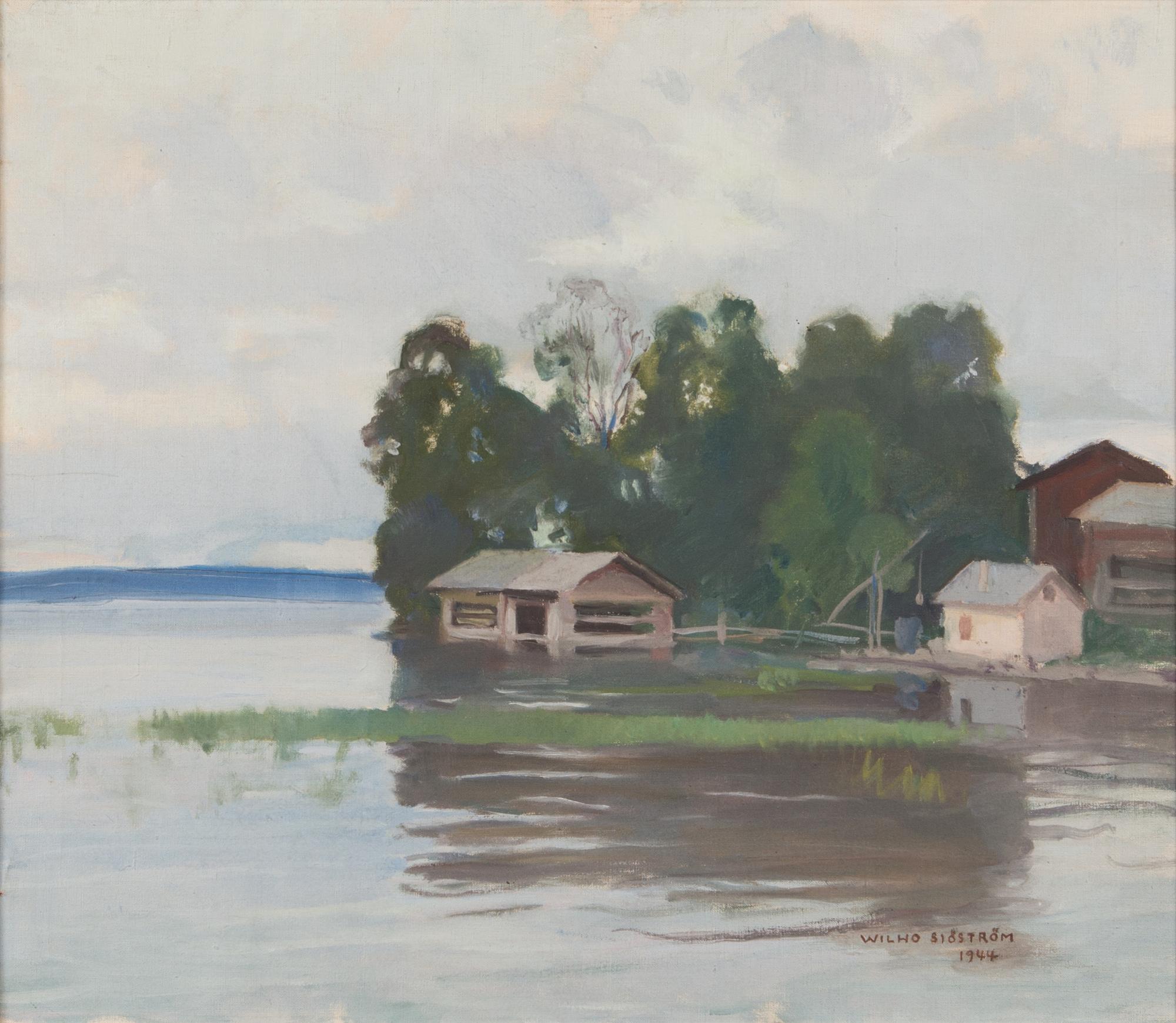 Wilho Sjöström, olja på duk, signerad och daterad 1944.