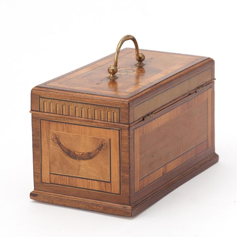 A Gustavian tea caddy by Georg Haupt (master 1770-84), not signed.