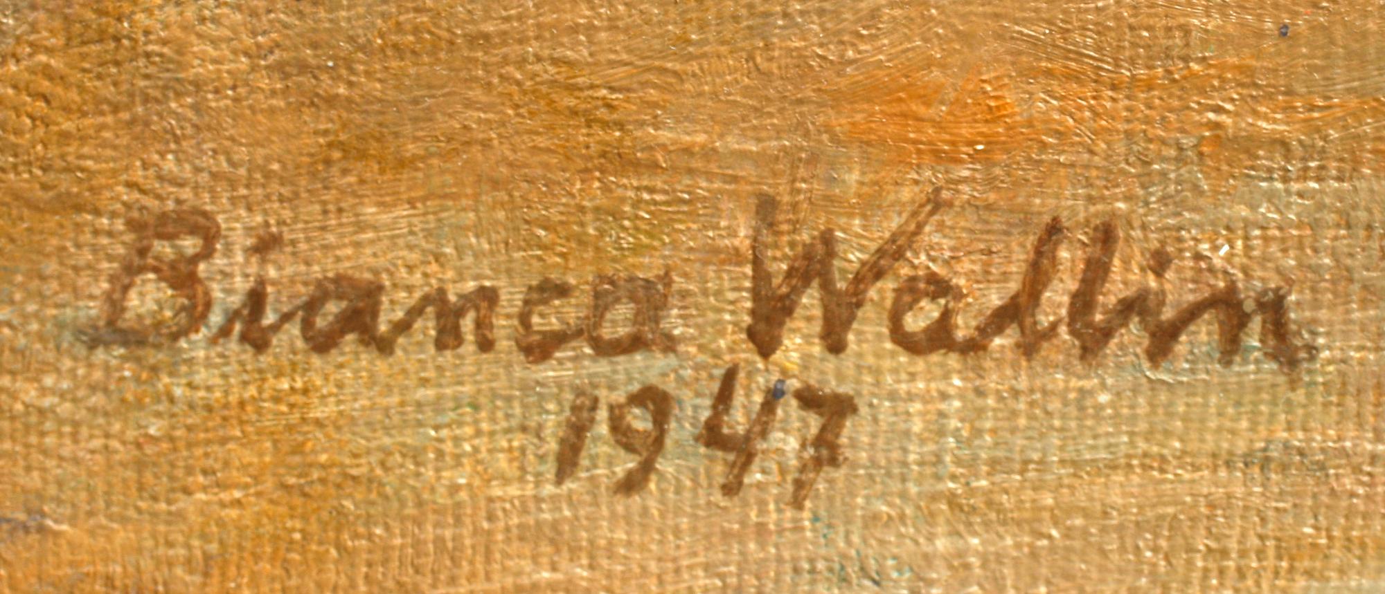 BIANCA WALLIN-TOLNAI, olja på pannå, sign o dat- 1947.