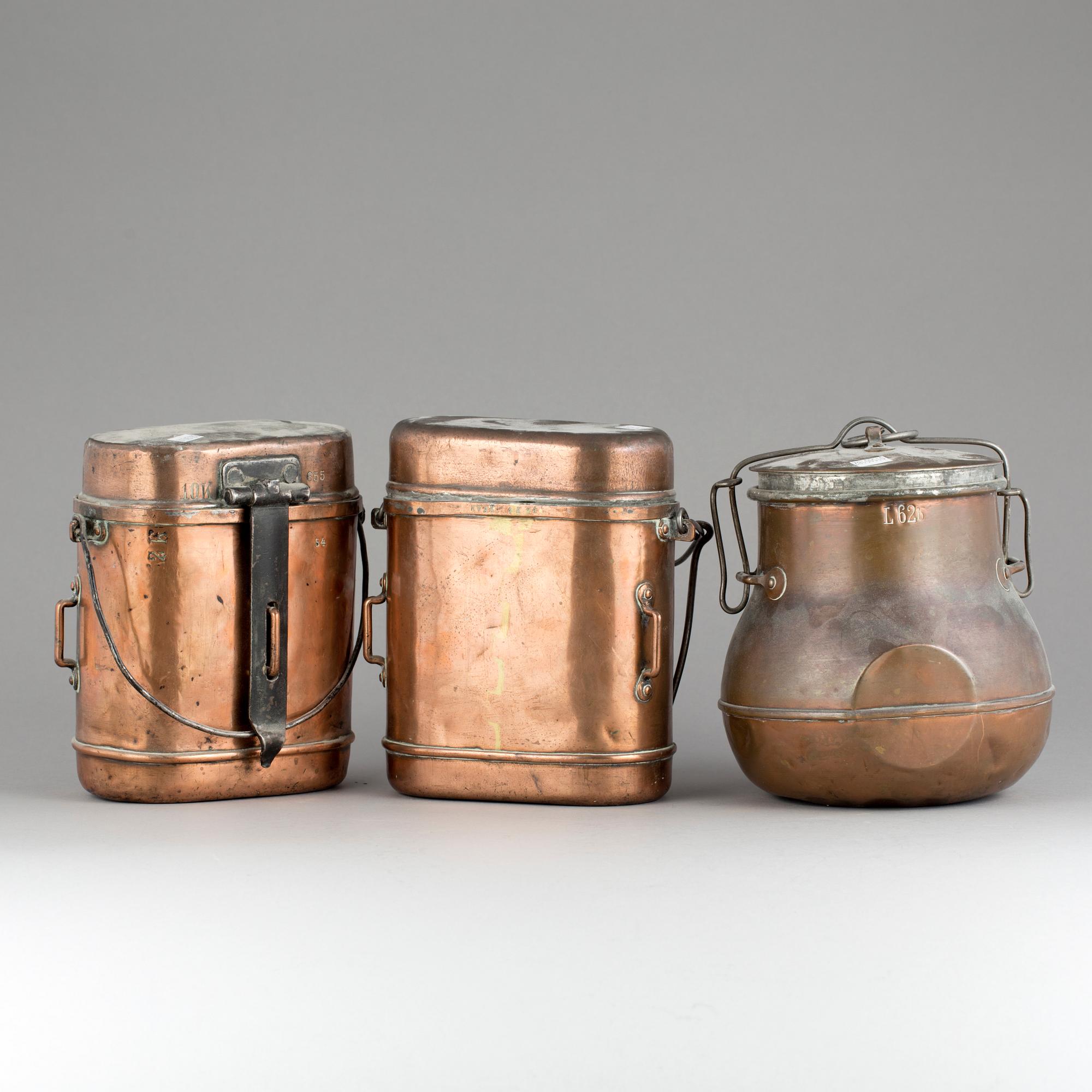 MATKÄRL, 3 stycken, 1800-tal.