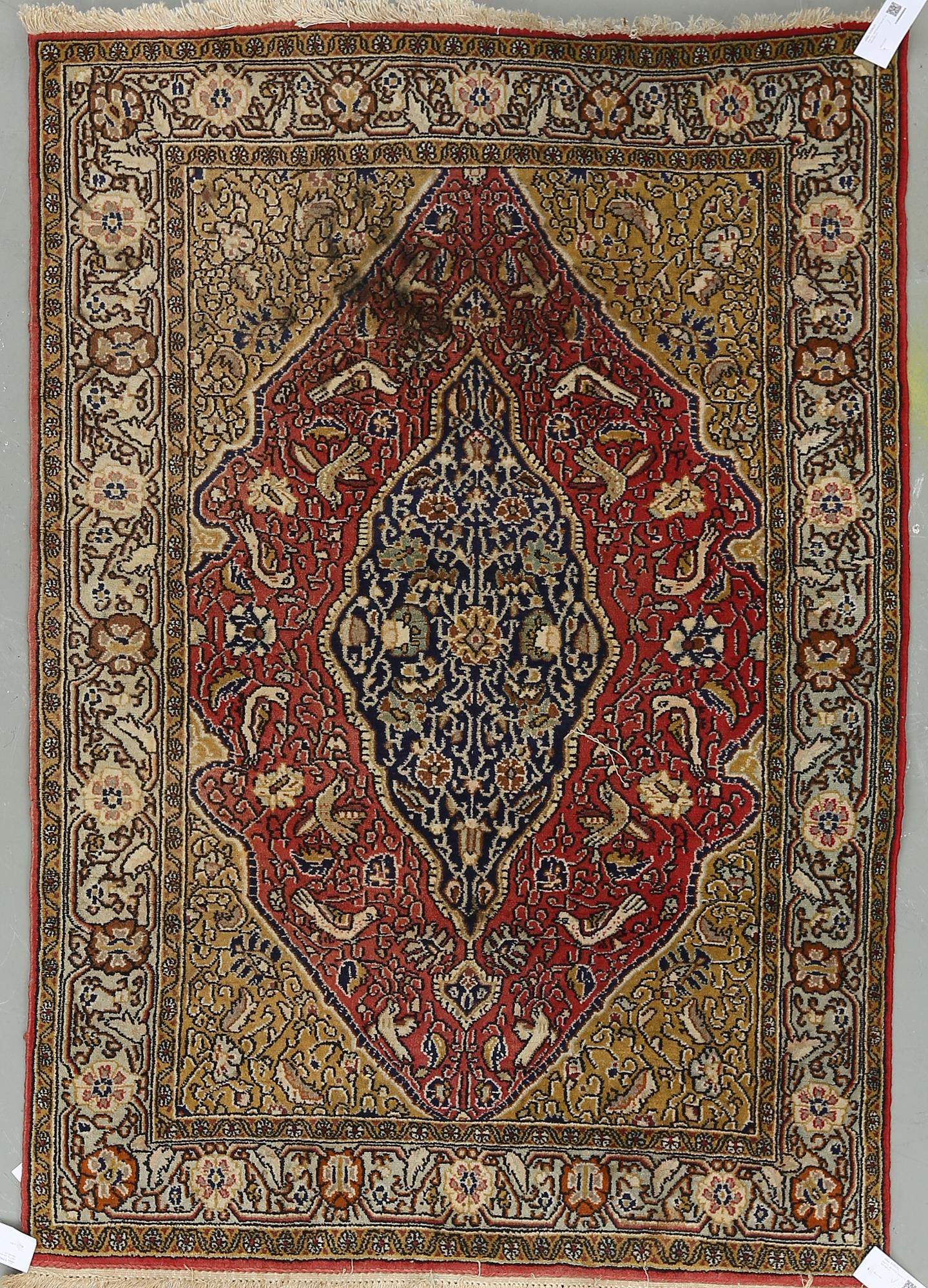MATTA, old Ghom figural. Ca 150x108 cm.