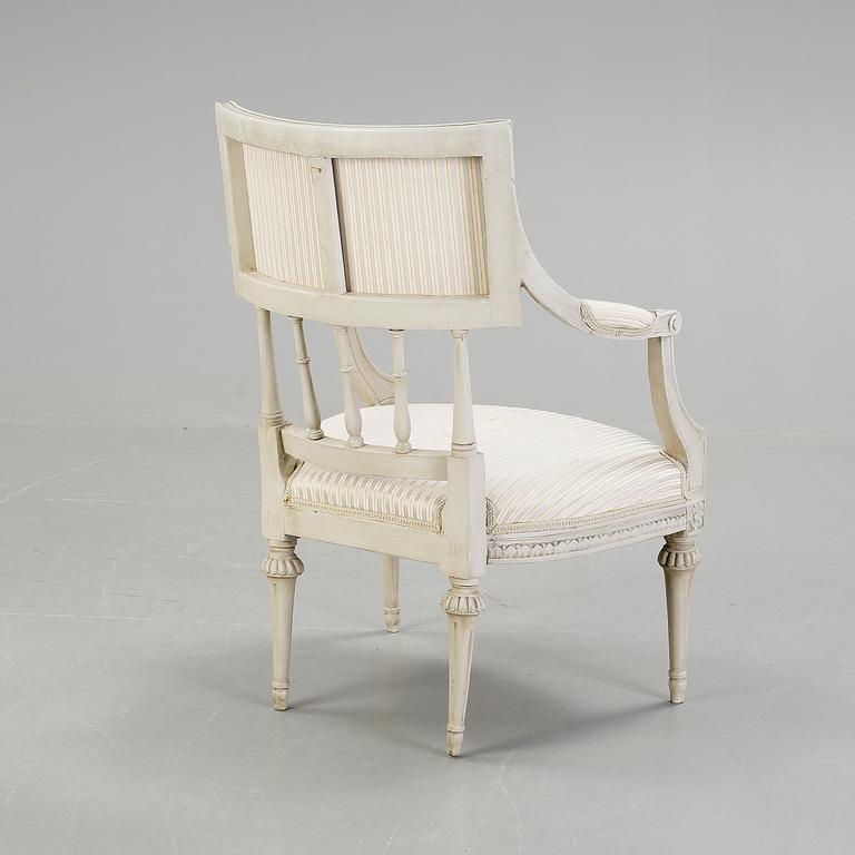 KARMSTOL, gustavianskt Stockholmsarbete, 1700-talets slut.