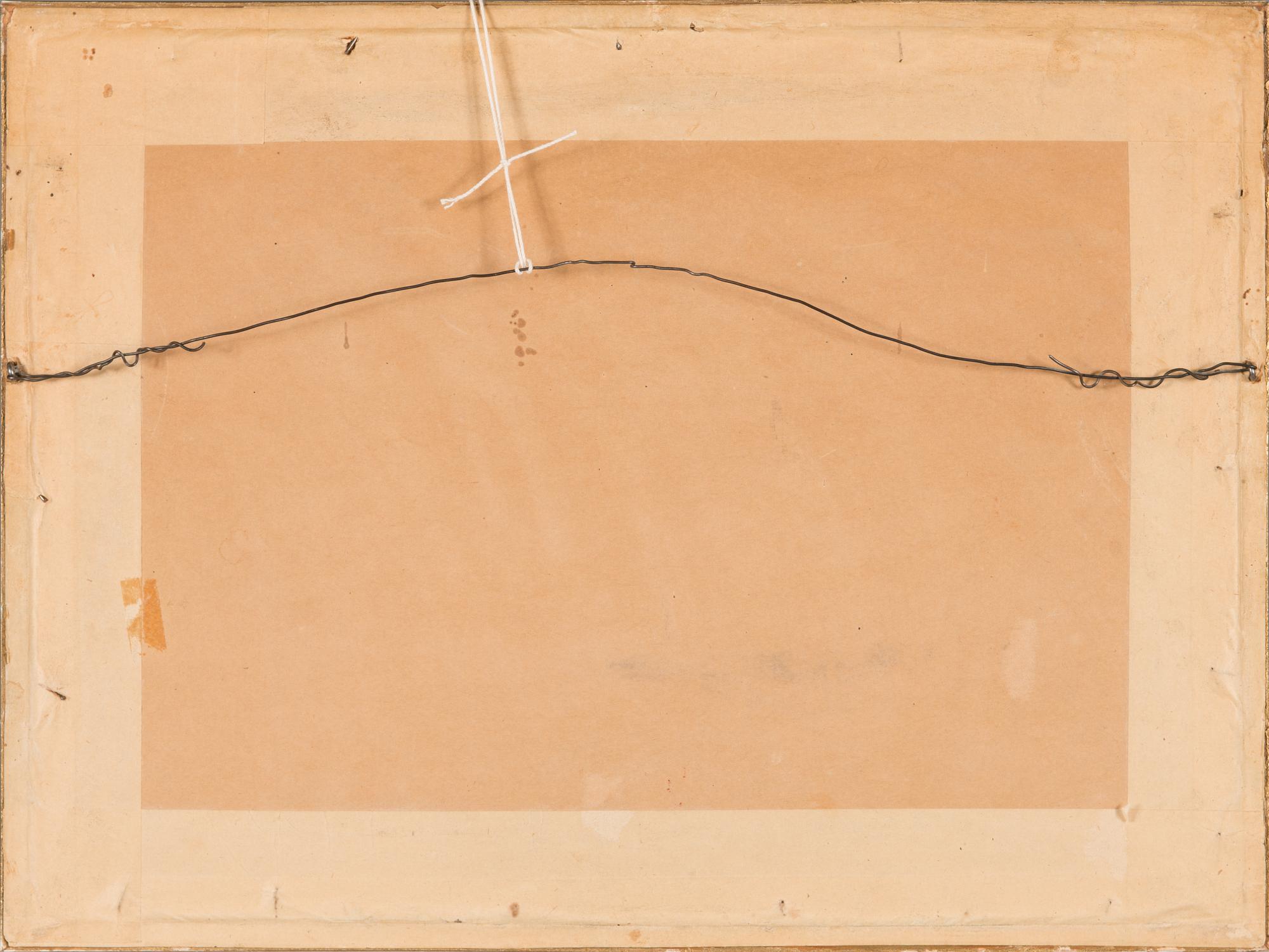 Louis Sparre, partly handcoloured litograph, signed and dated 1910. Dedication.