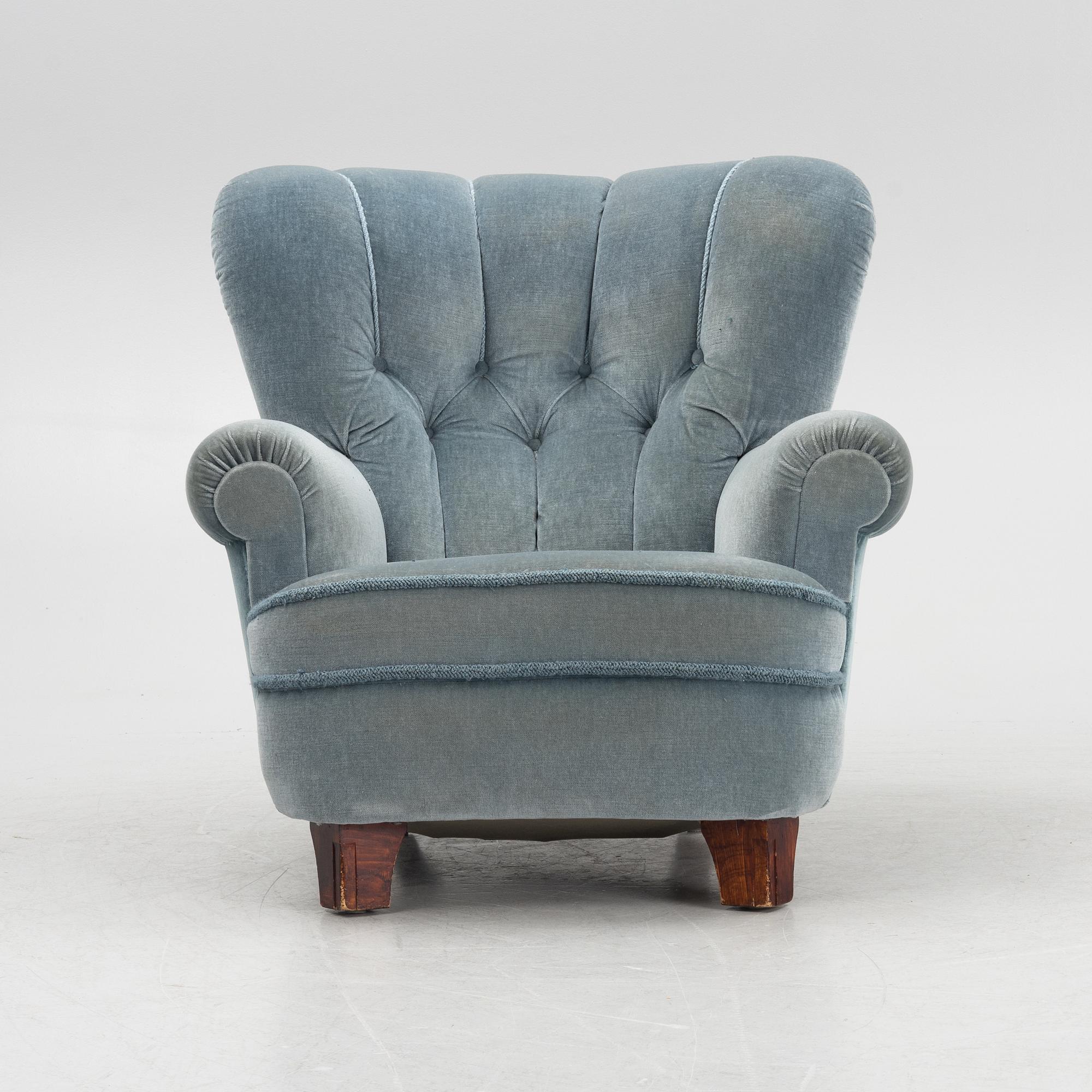 Armchair, Scandinavian Modern, 1940s.