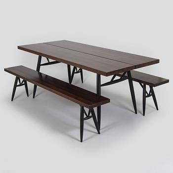 Ilmari Tapiovaara, Matbord och bänkar, 2 st "Pirkka" Aero Design Furniture Ltd 2000-tal.