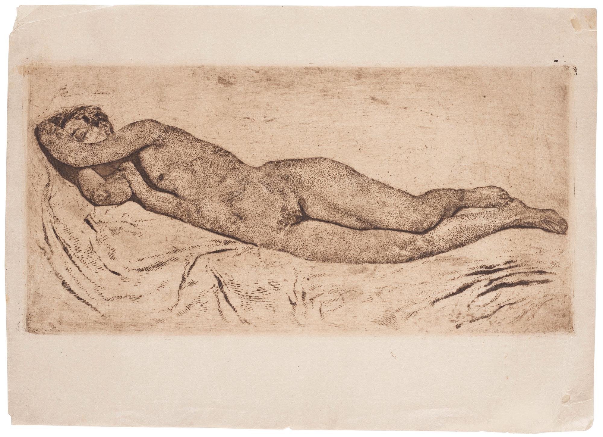 Lotte Laserstein, "Schlafender weiblicher Akt".