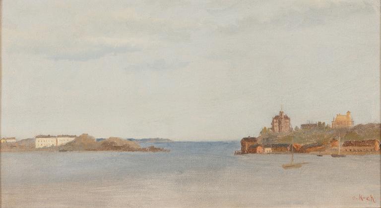 Oscar Kleineh, oil on board, signed.