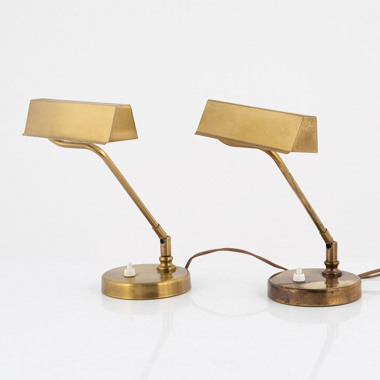 Einar Bäckström, skrivbordslampor, ett par, modell 7200.