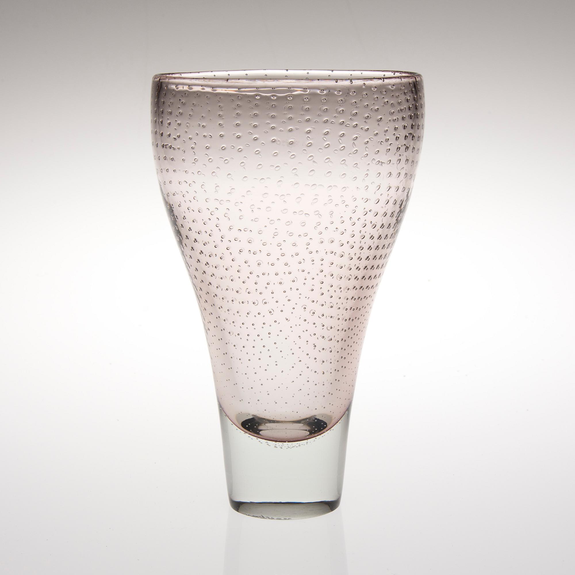 VAS, glas, signerad Gunnel Nyman Nuutajärvi Notsjö -56.