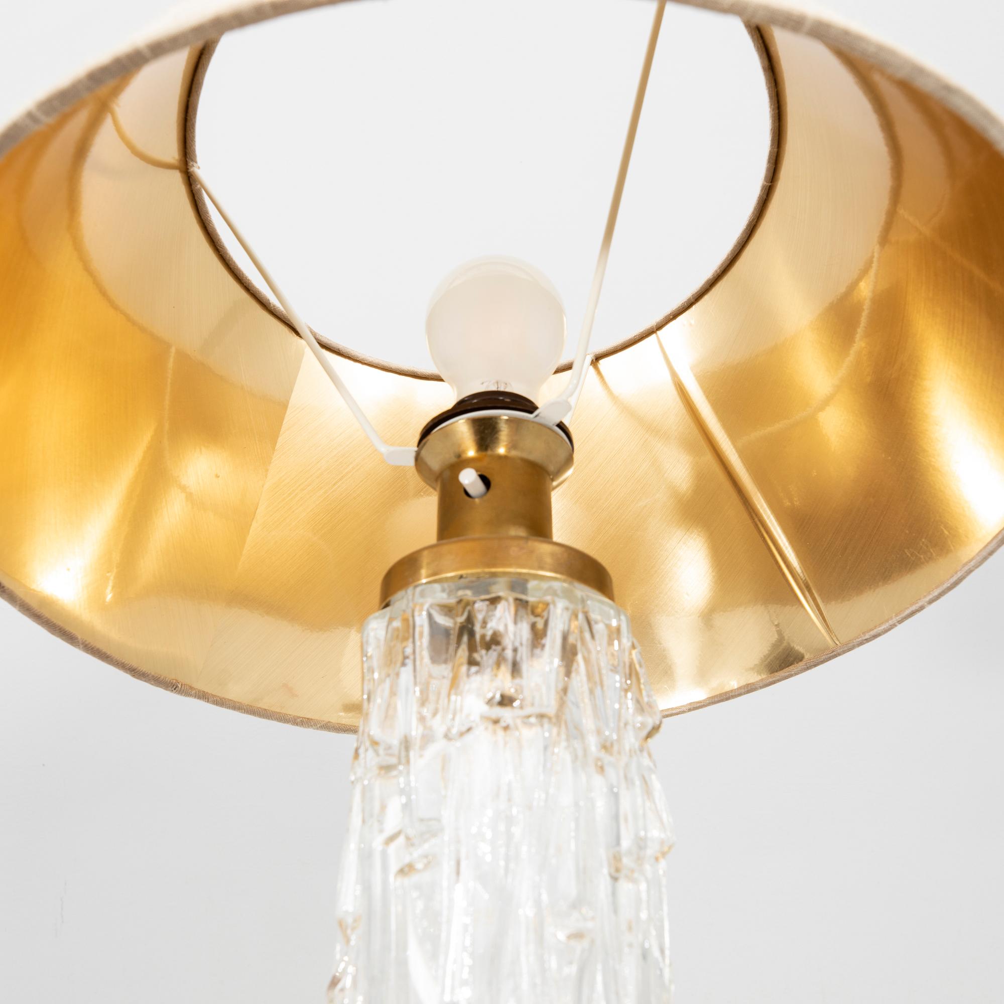 A pair of glass table lamps from the 1960's.