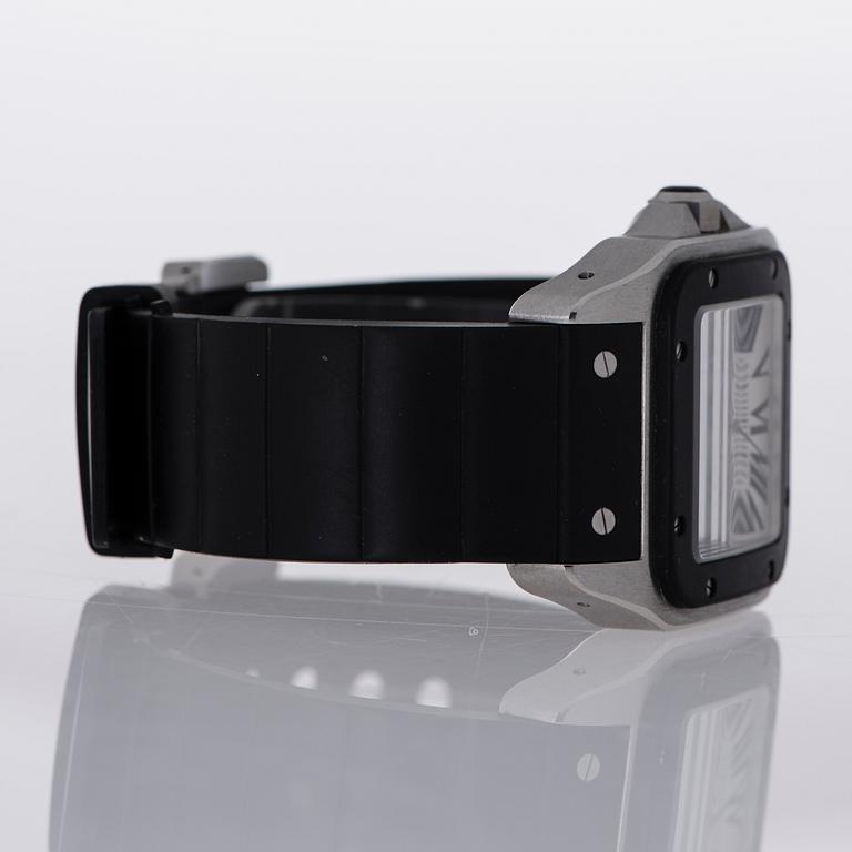 CARTIER, Santos 100 LM, wrist watch, 38 x 38 mm.