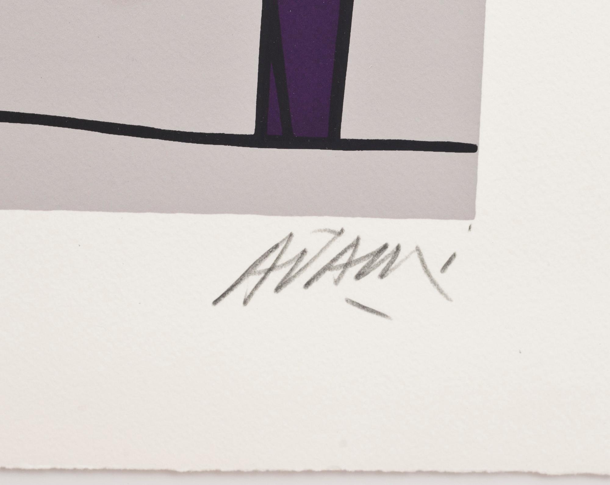 VALERIO ADAMI, färgserigrafi, signerad och numrerad 141/200.