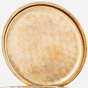 Pocket watch, 14K gold, Viking, hunter, 51.5 mm.