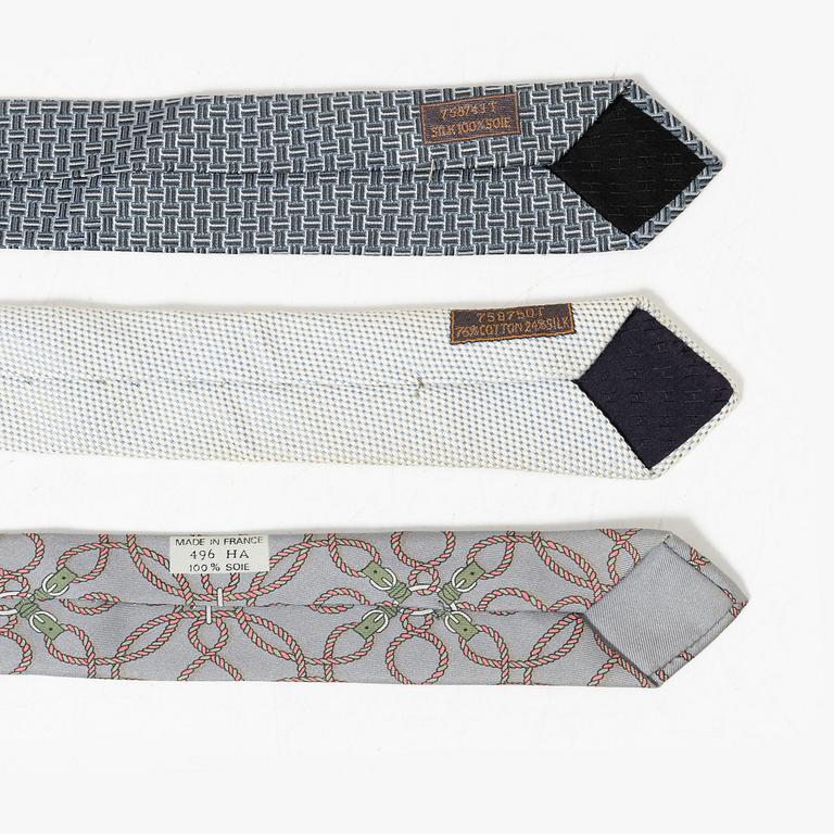 Hermès, slipsar, 3 st.