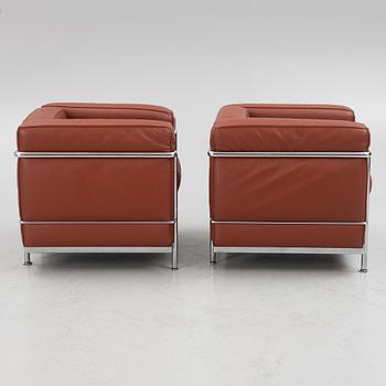 Le Corbusier, Pierre Jeanneret & Charlotte Perriand, fåtöljer ett par, "LC2", Cassina, Italien.