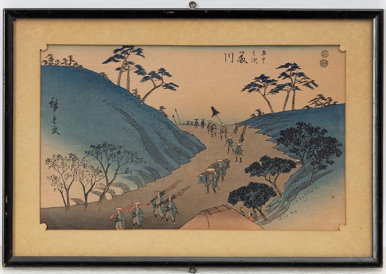 Ando Utagawa Hiroshige, after, 'Fujikawa' 藤川, early 1900s.