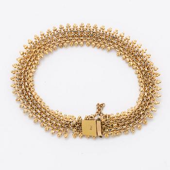 BRACELET 14K gold, 16,8 g, approx 19 x 1 cm.