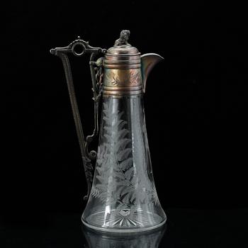 KANNA, glas och nysilver, 1800-talets slut.