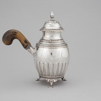 COFFEE POT , silver, P Holmberg, Örebro, 1856. Tot weight of 429 grams.