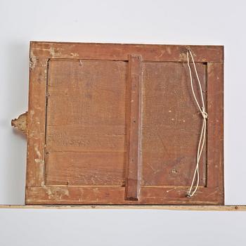 A pair of late Gustavian two-light girandole mirrors by I G Egelström, master 1790.