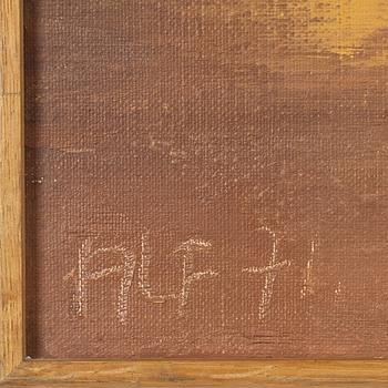 Alf Olsson, oil on canvas, signed and dated -71.