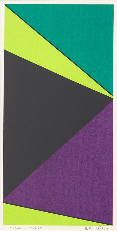 Olle Baertling, färgserigrafi, 1964-68, signerad och numrerad 46/300.