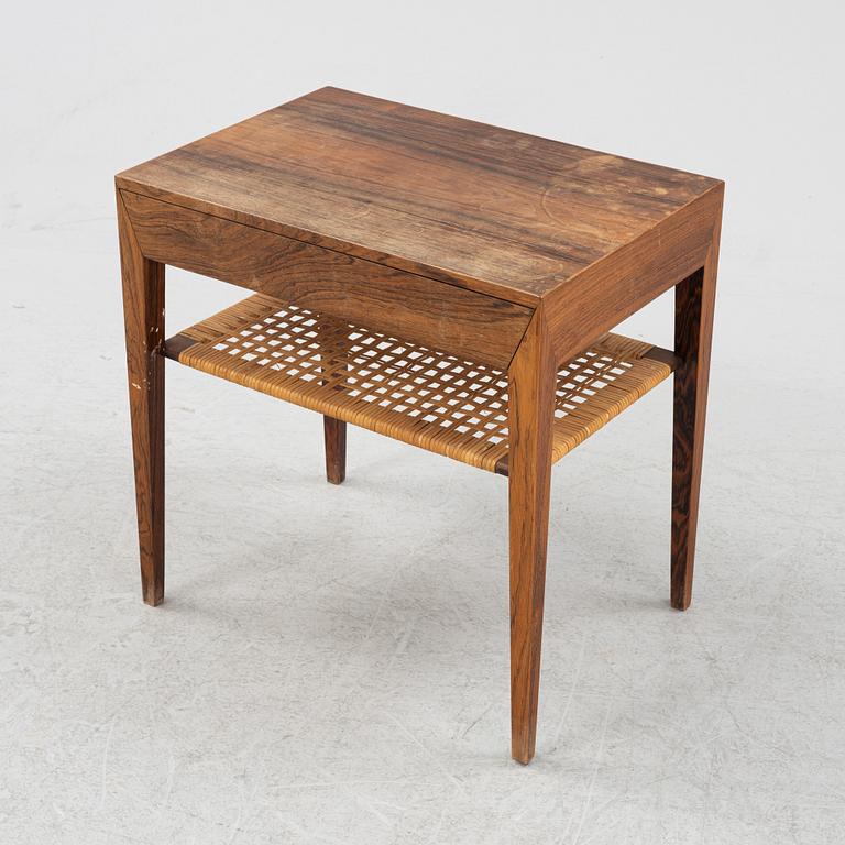 A rosewood bedside table by Severin Hansen jr. Haslev, 1950's/60's.