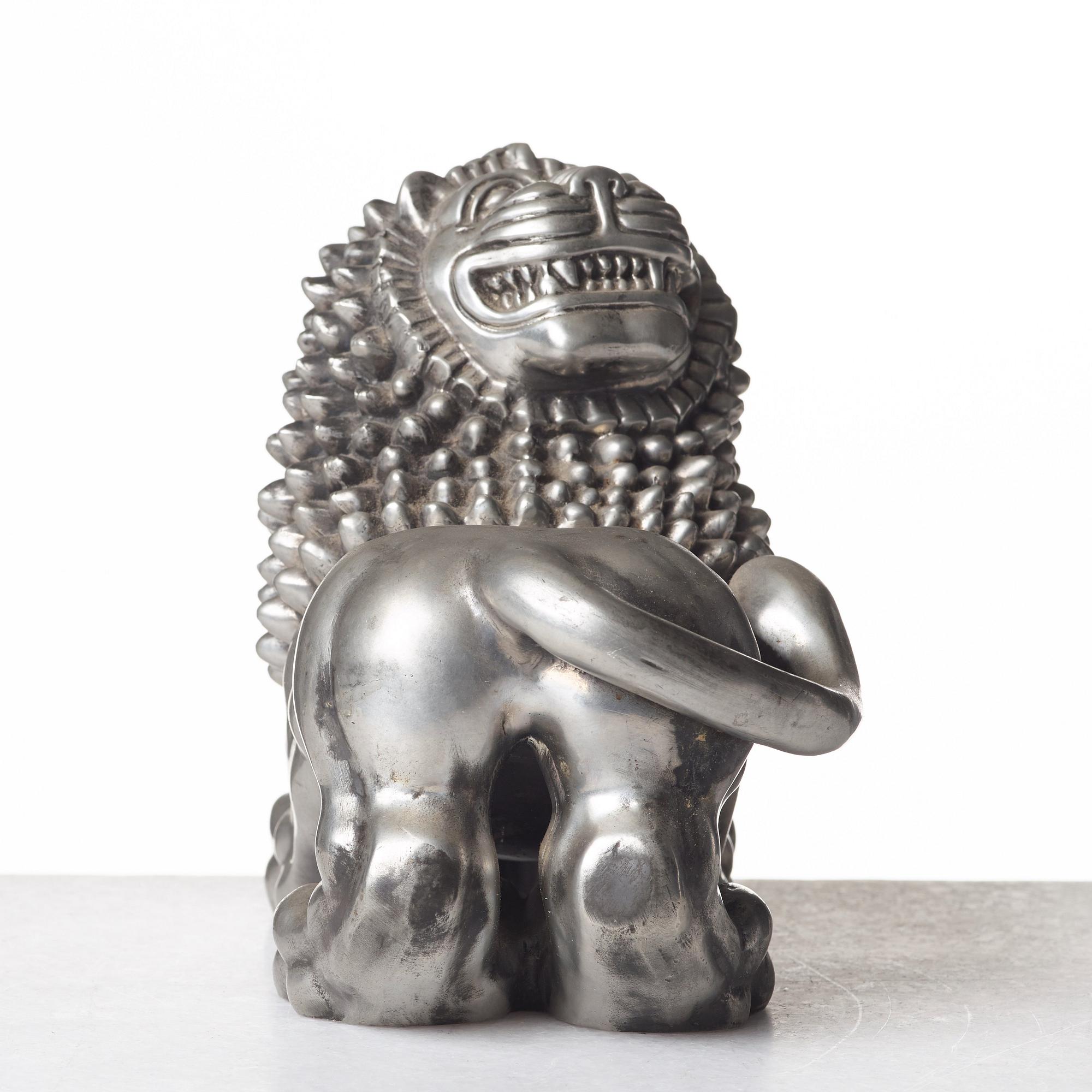 Anna Petrus, a pewter sculpture of a lion, Svenskt Tenn, Stockholm 1960.