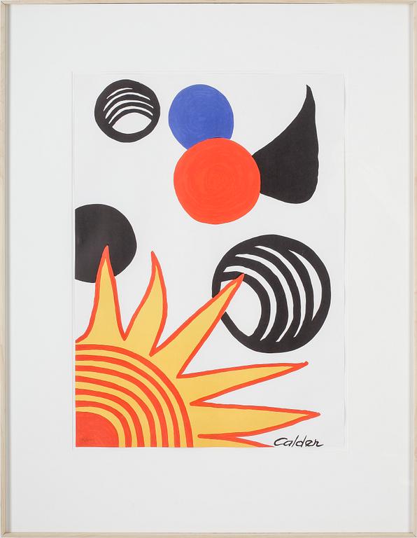ALEXANDER CALDER, färglitografi, signerad i trycket, numrerad 86/300.