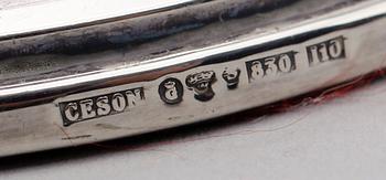 LJUSSTAKAR, 1 par, silver, Ceson, Göteborg 1983.