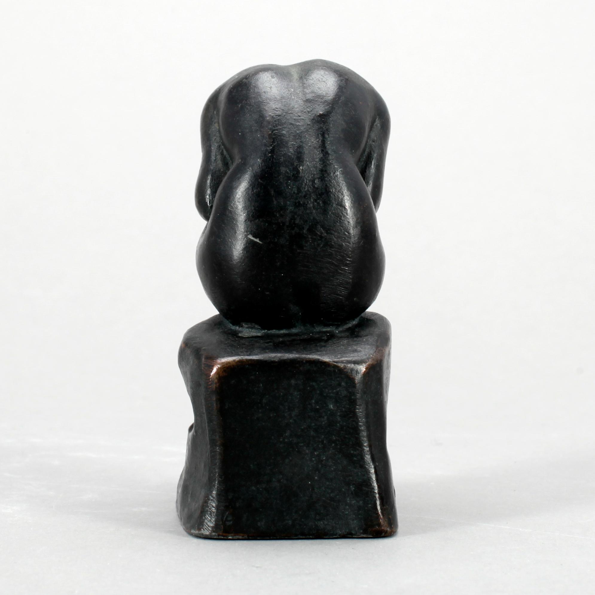 HALVAR FRISENDAHL, skulptur, brons, sign. Saknar gjutarstämplar.