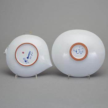 FAT, 2 st, fajans, Stig Lindberg, Gustavsberg Studio.