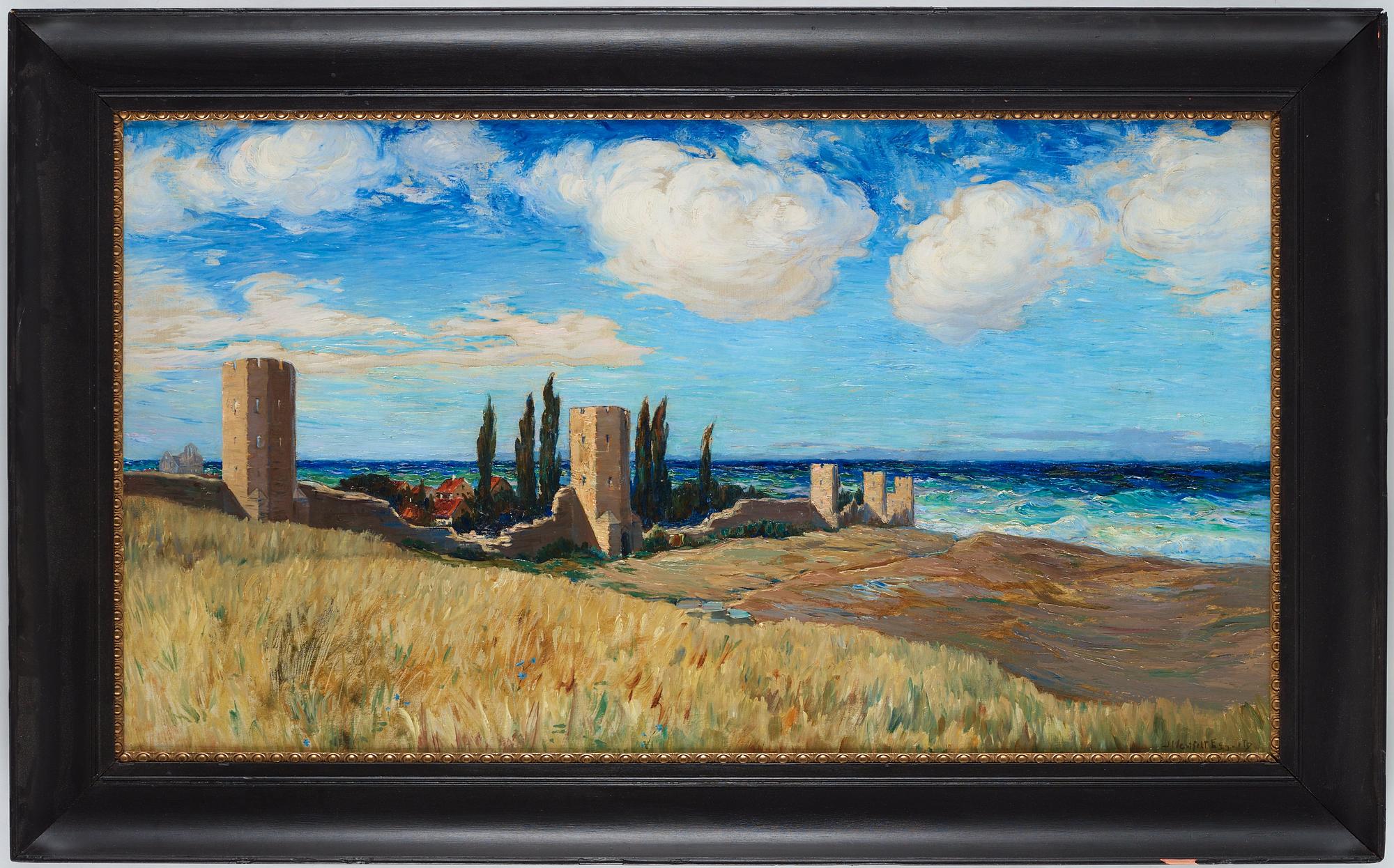 Ingeborg Westfelt-Eggertz, View over Visby City Wall from Nordergravar.