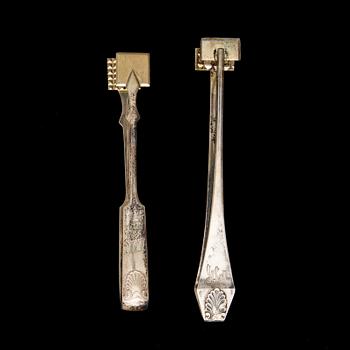 PARTI BESTICK, 44 delar, silver, "Mussla", finska stämplar, 1918-50. Tot vikt 1084,8 g.